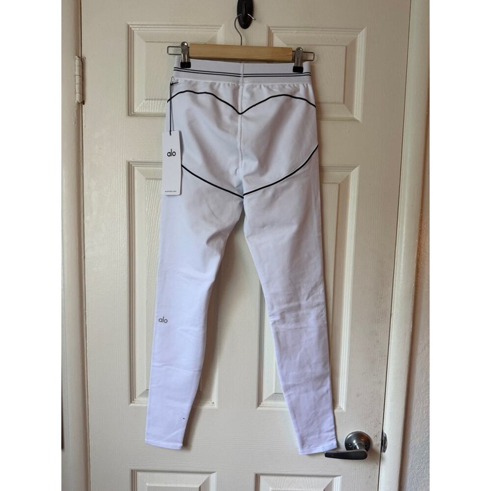 Alo Yoga Airbrush High-Waist Heart Throb Legging White/Black size small NWT - Picture 6 of 6